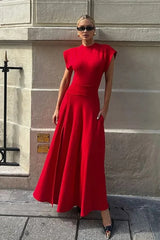 Crimson Maxi Dress