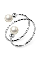 Pearl Spiral Ring