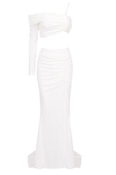 Pearl One-Sleeve Top & Long Skirt Set
