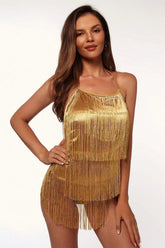 Halter Fringe Romper
