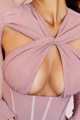 Rose Print Corset Mini Dress