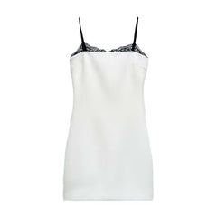 White And Black Two-Tone Mini Dress