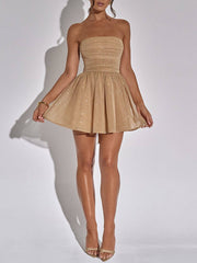 inostorâ„?Sequin Bow Strapless Mini Dress