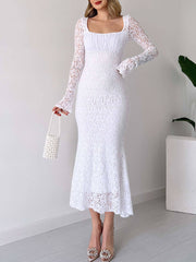 inostorâ„?Lace Ruffle Dress