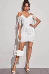 Pora Mini Halter Dress with Tassels