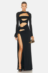 Cutout Crêpe Gown