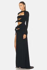 Cutout Crêpe Gown