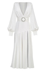 Michele Satin Formal Maxi Dress