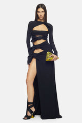Cutout Crêpe Gown