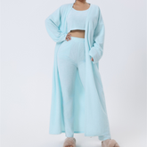 Baby Blue Chic Matching 3-Piece Warm Lounge Set.