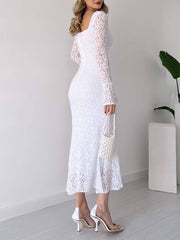 inostorâ„?Lace Ruffle Dress