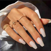 24 PCS Aesthetic Milky Nude Jelly Gel Acrylic Nail