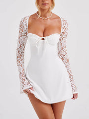 inostorâ„?Lace Panel Mini Dress
