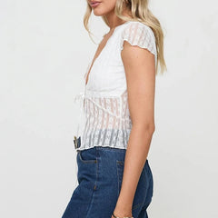 Laced Light & Love Flutter Blouse