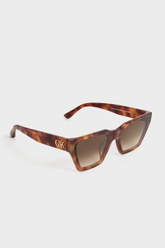 Melissa Tortoiseshell Angular Sunglasses