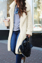 Fashion Turndown Collar Pocket Long Sleeved Coat(2 Colors)