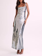 inostorâ„?Sequin Cut Out Maxi Dress