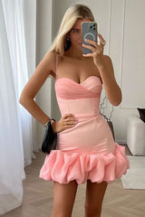 inostorâ„?Pleated skirt suspender dress slim fit dress short skirt