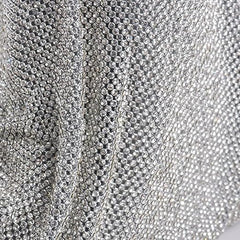 Silver Rhinestones Evening Clutch Bag