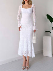 inostorâ„?Lace Ruffle Dress