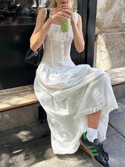 inostorâ„?Square Neck Sleeveless Slim Fit Midi Dress
