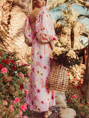 inostorâ„?Puff Sleeves Midi Dress