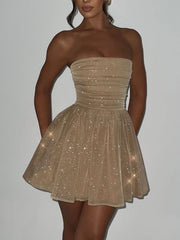 inostorâ„?Sequin Bow Strapless Mini Dress