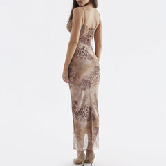 Leopard Romantic Cocktail Dress