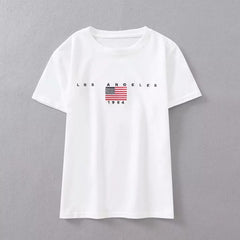 College USA Flag Tee Shirt For Teens