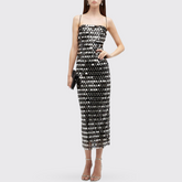 Black Sequin-embellished Midi Dress