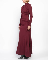 Africa Deep Claret Maxi Dress