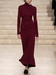 Africa Deep Claret Maxi Dress