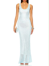 Ana Dress Baia Blue Sequin