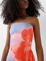 Bandeau Neckline Midi Dress