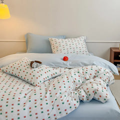 Check Jacquard Duvet Cover