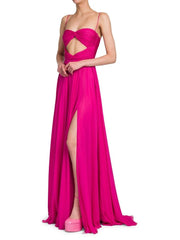 Chiffon Cut Out Sleeveless Dress