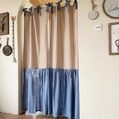 Cottage Stripe Doorway Curtains