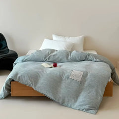 Cotton Houndstooth Jacquard Farmhouse Duvet Cover