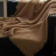 Dark Academia Collection Cotton Knitted Blanket