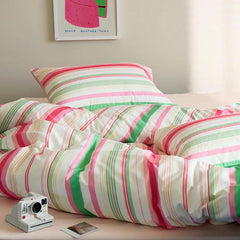 Cheerful Striped Bedding Set