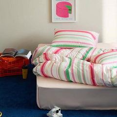 Cheerful Striped Bedding Set