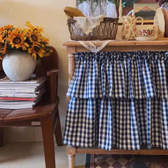 Farmhouse Gingham Cupboard Curtain