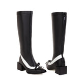 Cute Lolita Knee Boots Bowtie Long Booties