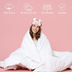 Peter Khanun White Duvet 300g/m2 Soft Microfiber Quilt 4 Seasons Winter Comforter Blanket Plush Microfiber Fill Machine Washable