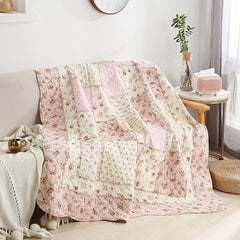 Patchwork Cotton Bed Quilt 1PC Bedspread on the Bed CHAUSUB Coverlet for Summer Twin 150*200 Sofa Cover Floral Quilted Blanket