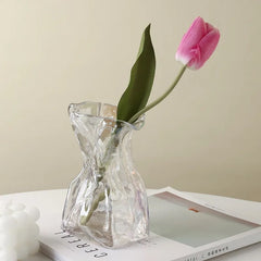 Abstract Pearl Glass Vases