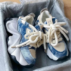 Invista Denim Chunky Sneakers