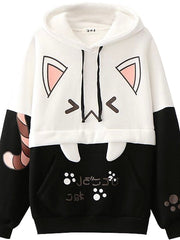 Kawaii Cat-Ears Pullover Hoodie