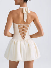 Ludmila Halterneck Bubble Hem Dress