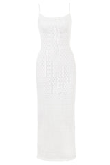 Myla White Knit Maxi Dress